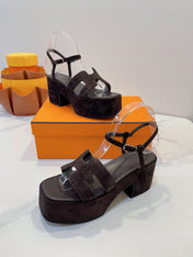 JAM 30 SANDAL IN CAROB BROWN SUEDE