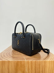 LIYA 31 BLACK CALFSKIN VINTAGE TRAVEL BAG