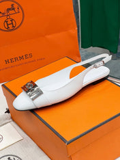 INNOCENTE SLINGBACK WHITE CALFSKIN