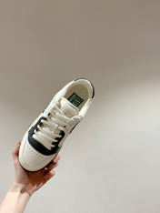 GUCCI 26S SNEAKERS IN WHITE MIX GREY CALFSKIN
