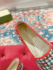 GG ESPADRILLE LOAFER CRIMSON AND OCEAN CANVAS