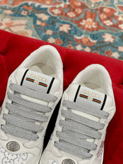 GUCCI 26S SCREENER SNEAKER IN WHITE CALFSKIN