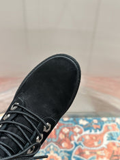 LV X TIMBERLAND ANKLE BOOT IN BLACK SUEDE