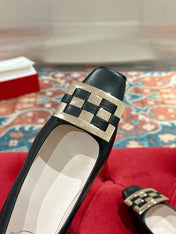 TROMPETTE BALLERINAS IN BLACK SHINY CALFSKIN