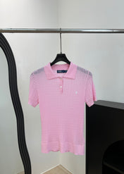 RALPH LAUREN 26S SHORT SLEEVE KNIT POLO TOP 494