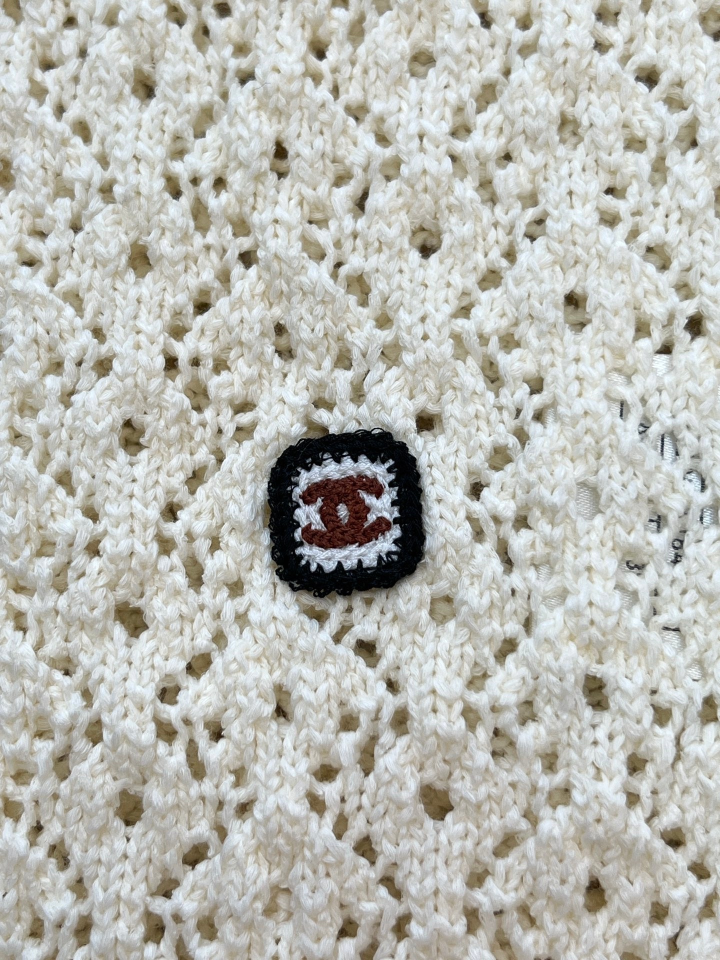 CHANEL 26S CROCHET KNIT POLO TOP 1431