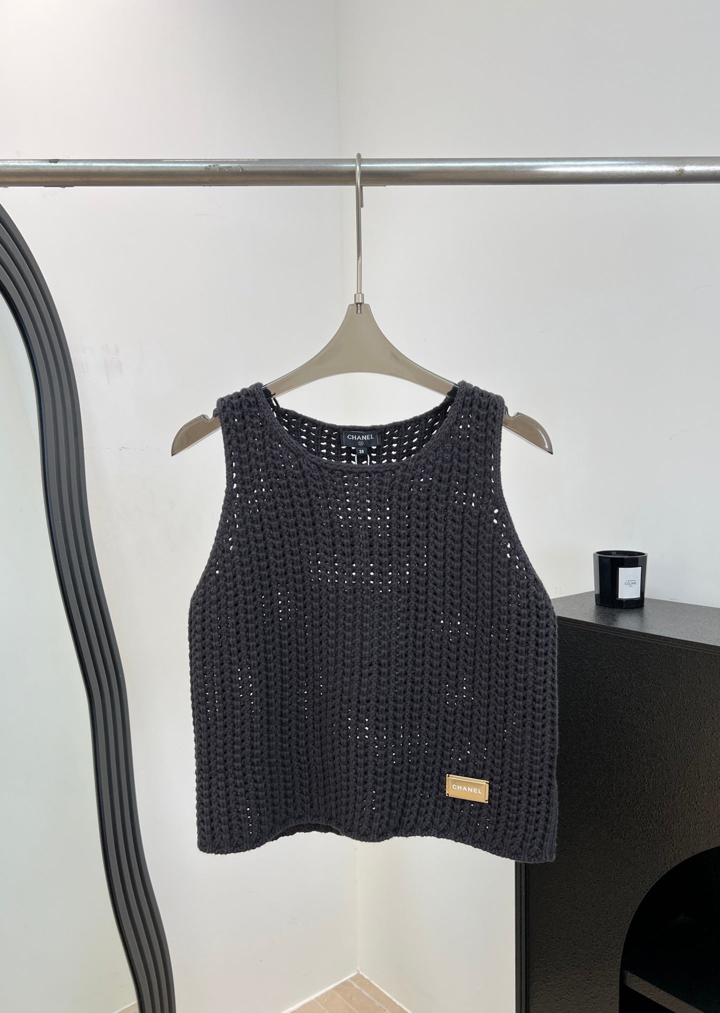 CHANEL 26S SLEEVELESS KNIT TOP 1495