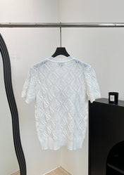 CHANEL 26S SHORT-SLEEVE KNIT T-SHIRT 1414