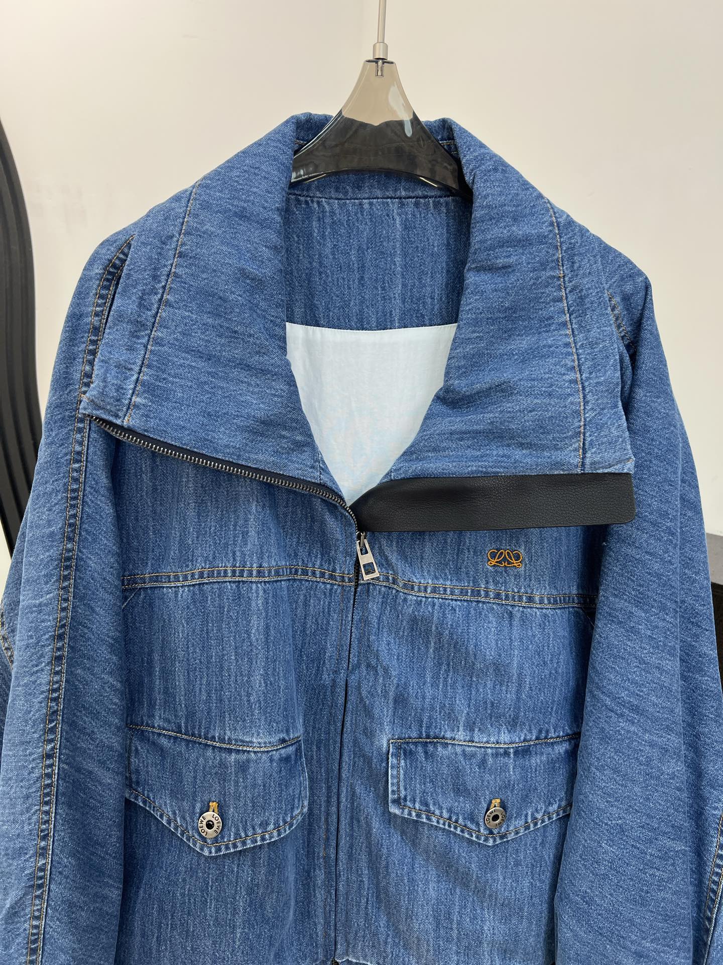 LOEWE 26S DENIM ZIP-UP JACKET 675
