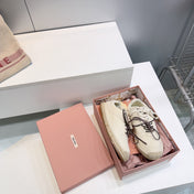 MIUMIU 26S LACE UP ESPADRILLE SNEAKERS IN CREAM WHITE SUEDE ROPE SOLE