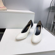 CHANEL 26S HIGH HEEL PUMPS 85 MM IN BLACK AND WHITE CALFSKIN