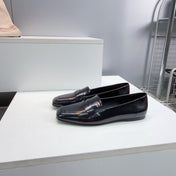 CHANEL 26S LOAFER FLATS IN BLACK PATENT LAMBSKIN