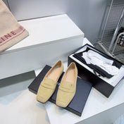 CHANEL 26S LOAFER FLATS IN BEIGE SUEDE