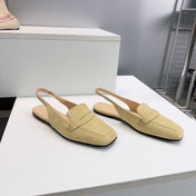 CHANEL 26S SLINGBACK FLATS IN BEIGE SUEDE
