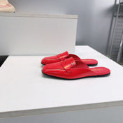 CHANEL 26S LOAFER MULES IN DARK RED PATENT LAMBSKIN