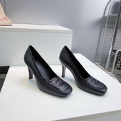 CHANEL 26S HIGH HEEL PUMPS 85 MM IN BLACK CALFSKIN