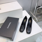 CHANEL 26S HIGH HEEL PUMPS 85 MM IN BLACK CALFSKIN