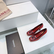 CHANEL 26S HIGH HEEL PUMPS 85 MM IN RED CALFSKIN WITH BLACK PATENT