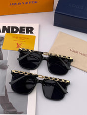 CHAIN SQUARE SUNGLASSES L8233 IN ACETATE