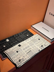 CHANEL 25S SCARF 110 IN CASHMERE SILK 738478