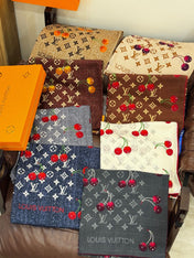 LV SCARF 140 CM IN WOOL MIX SILK 737264