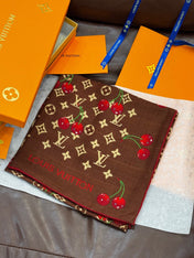 LV SCARF 140 CM IN WOOL MIX SILK 737265