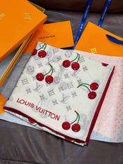 LV SCARF 140 CM IN SILK-CASHMERE BLEND 737267