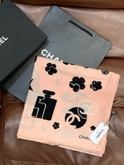 CHANEL 25S SCARF 140 IN SILK AND CASHMERE 932003