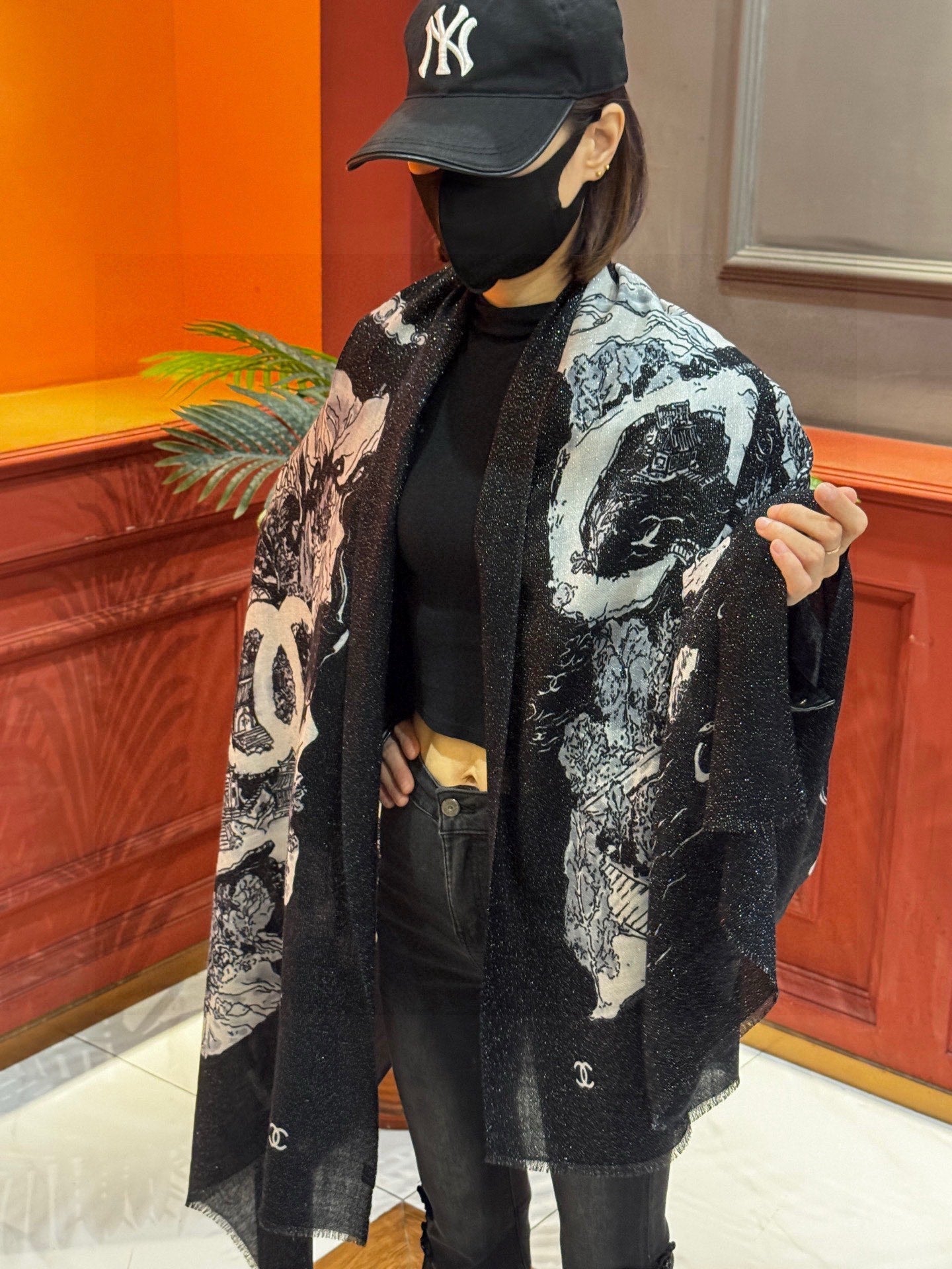 CHANEL 25S SCARF 200 CM IN CASHMERE 941754