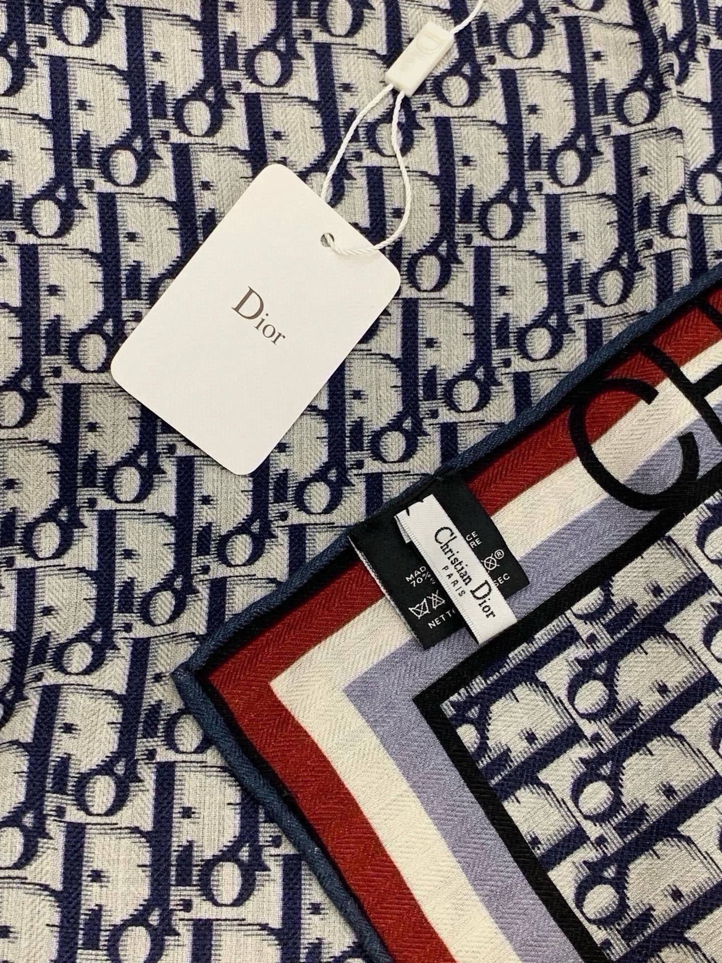 DIOR 26S SCARF 140 IN CASHMERE AND SILK 433907