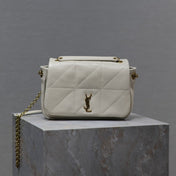 YSL 25S JAMIE MINI 20 IN BLANC VINTAGE LAMBSKIN GOLD HARDWARE