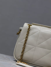 YSL 25S JAMIE MINI 20 IN BLANC VINTAGE LAMBSKIN GOLD HARDWRE
