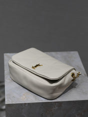 YSL 25S JAMIE MINI 20 IN BLANC VINTAGE LAMBSKIN GOLD HARDWRE