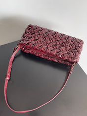 KELIMERO CHA-CHA CLUTCH 28.5 IN BURGUNDY LAMBSKIN