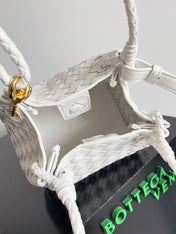BV Small Parachute 21 White Lambskin Ghw
