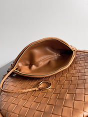 MEDIUM GEMELLI SHOULDER BAG 36 IN BROWN LAMBSKIN