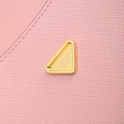 MINI FLAP BAG 20 IN BABY PINK SAFFIANO LEATHER GOLD HARDWARE
