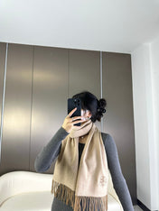 SCARF 180 CM IN CAMEL BEIGE CASHMERE 383863