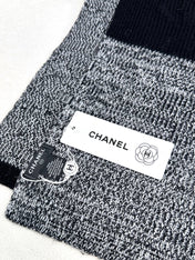 SCARF 180 CM IN SHARK GRAY MIX BLACK CASHMERE 389977