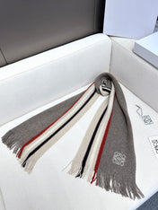 SCARF 180 CM IN KHAKI BROWN CASHMERE 410157