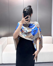 GUCCI 26S SCARF 140 IN CASHMERE AND SILK 309775