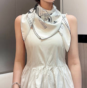 CHANEL 25S SCARF 90 IN SILK 729054