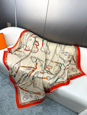 HERMES 25S SCARF 135 IN CASHMERE SILK 737310