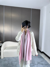 HERMES 26S LONG SCARF 190 IN CASHMERE 309791