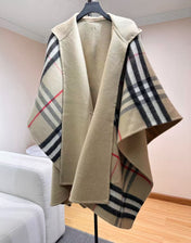 BURBERRY 26S HOODED CAPE 176 IN CASHMERE 304565