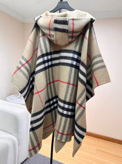BURBERRY 26S HOODED CAPE 176 IN CASHMERE 304565