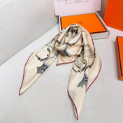 HERMES 26S SCARF 90 IN SILK AND CASHMERE 492389