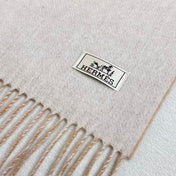 HERMES 26S SCARF 190 IN CASHMERE WOOL BLEND 492374