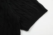 RALPH LAUREN SHORT-SLEEVE POLO KNIT SWEATER STYLE 434