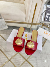 DIOR 26S HIGH-HEEL SANDALS 55MM IN DARK RED CALFSKIN WITH GOLD HARDWARE